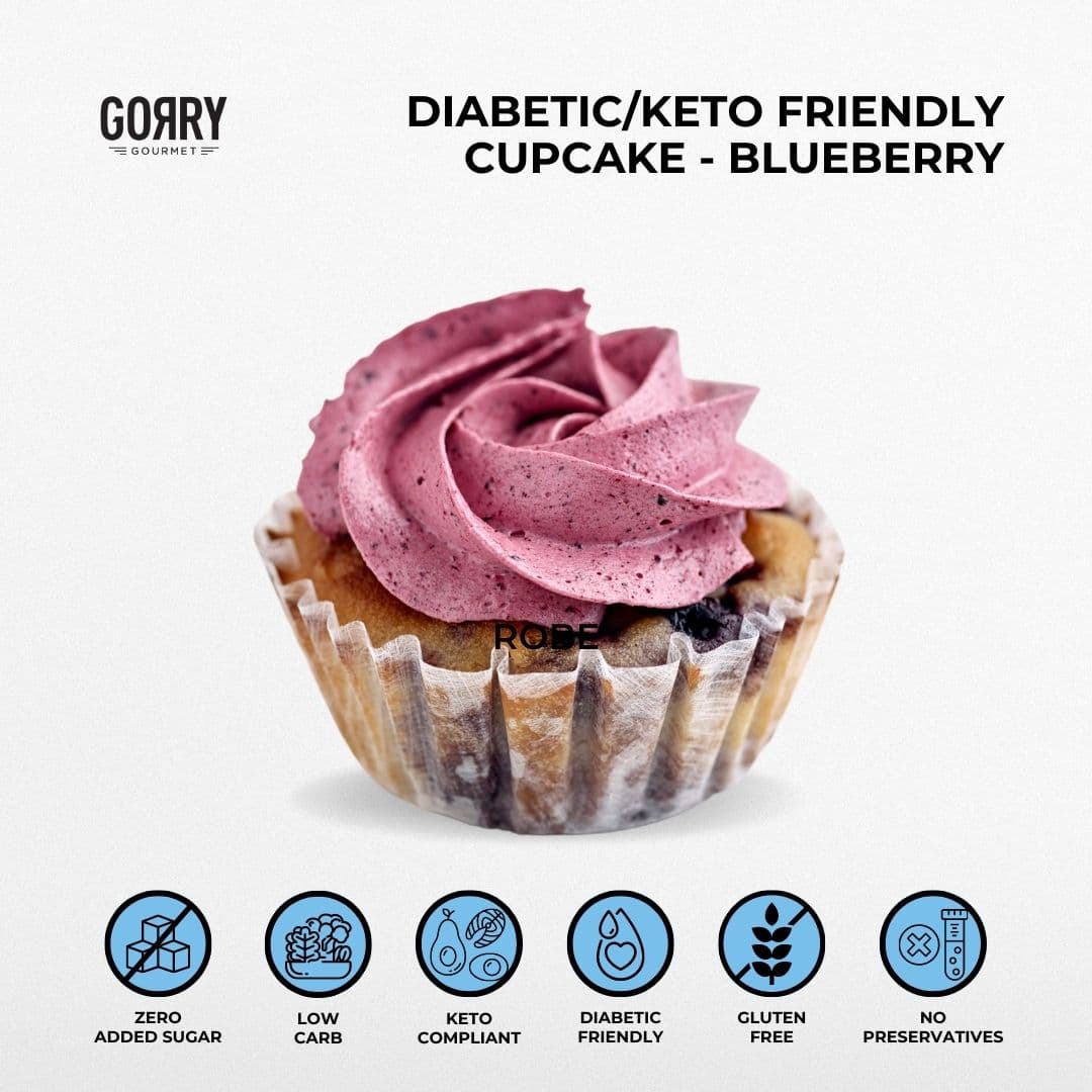 Diabetic / Keto Friendly Cupcake - Blueberry