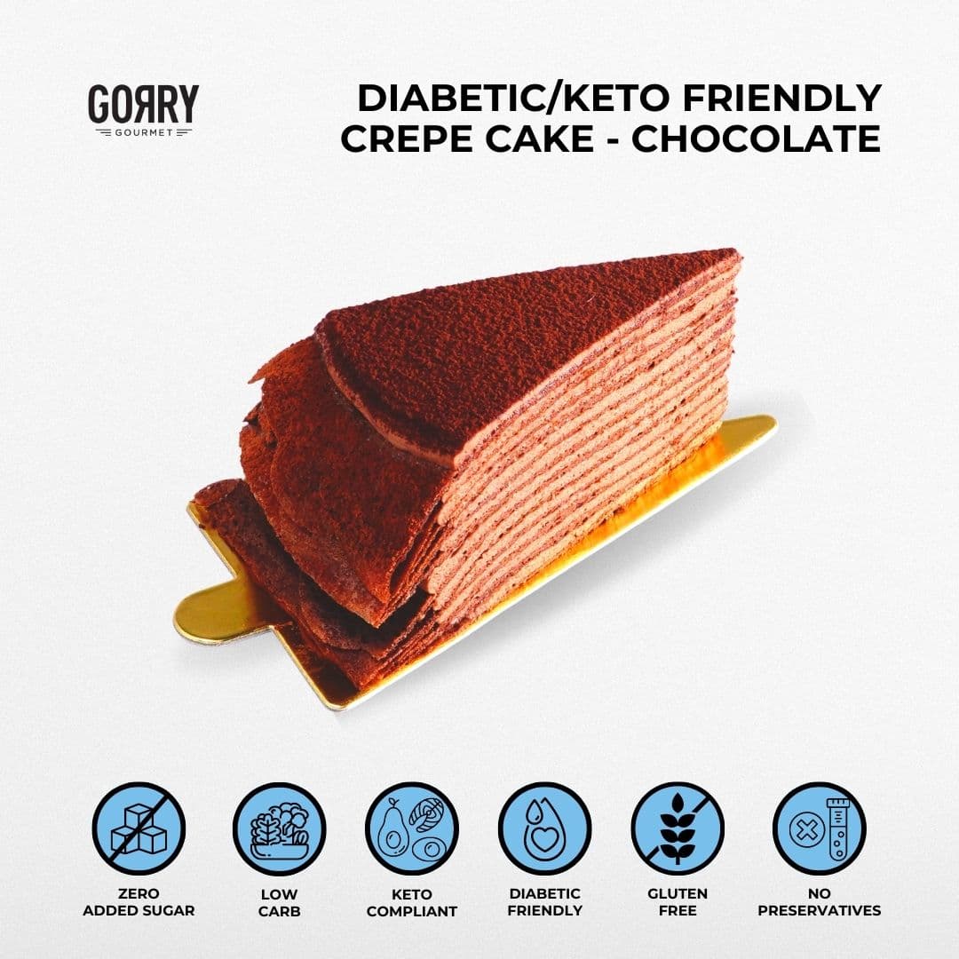 Diabetic / Keto Friendly Crepe Cake - Chocolate (1 Slice)