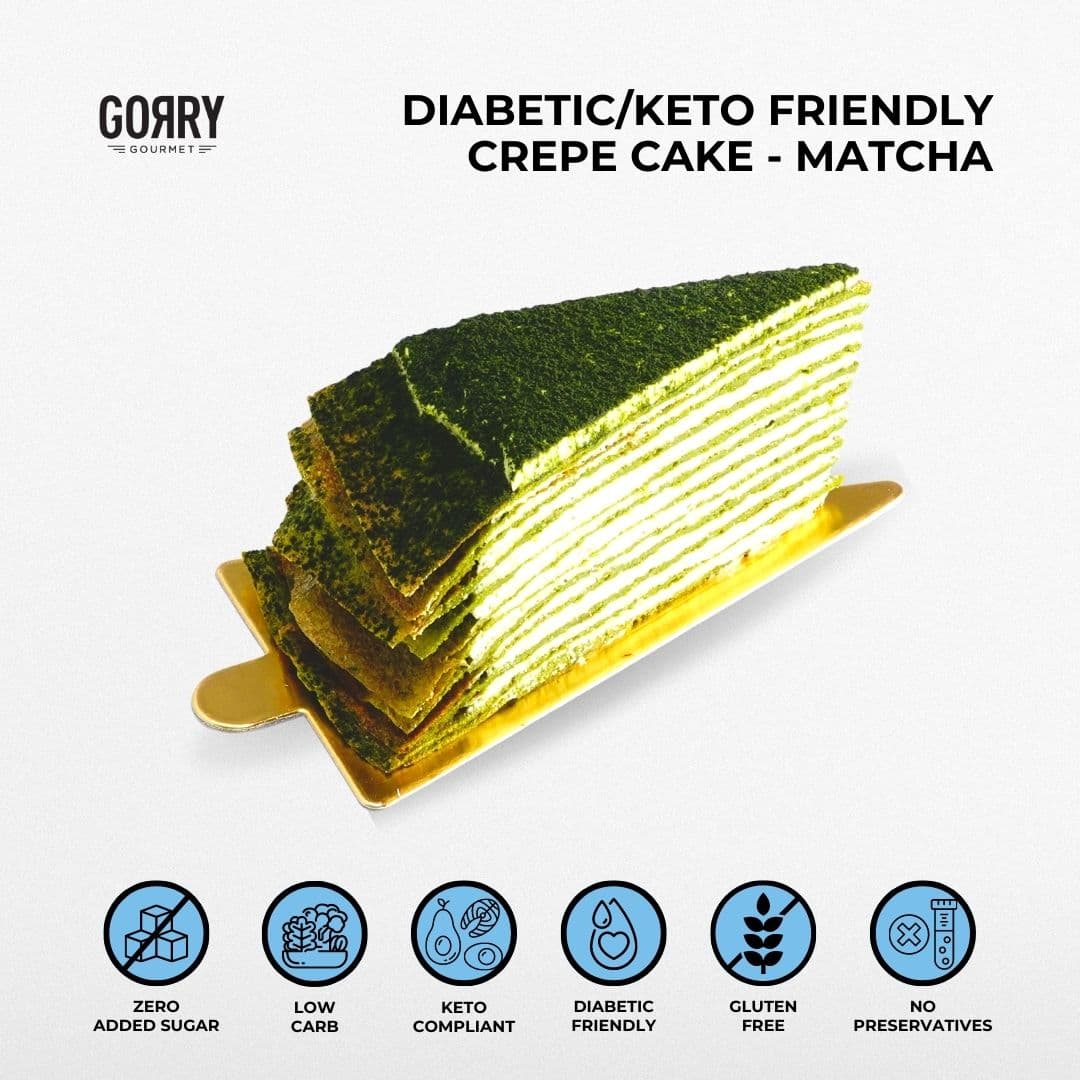 Diabetic / Keto Friendly Crepe Cake - Matcha (1 Slice)